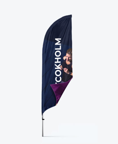 Beachflagga Premium Dubbelsidig